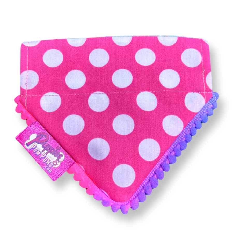Handmade Beach Dogs Polka Dot Dog Bandana - Slide On