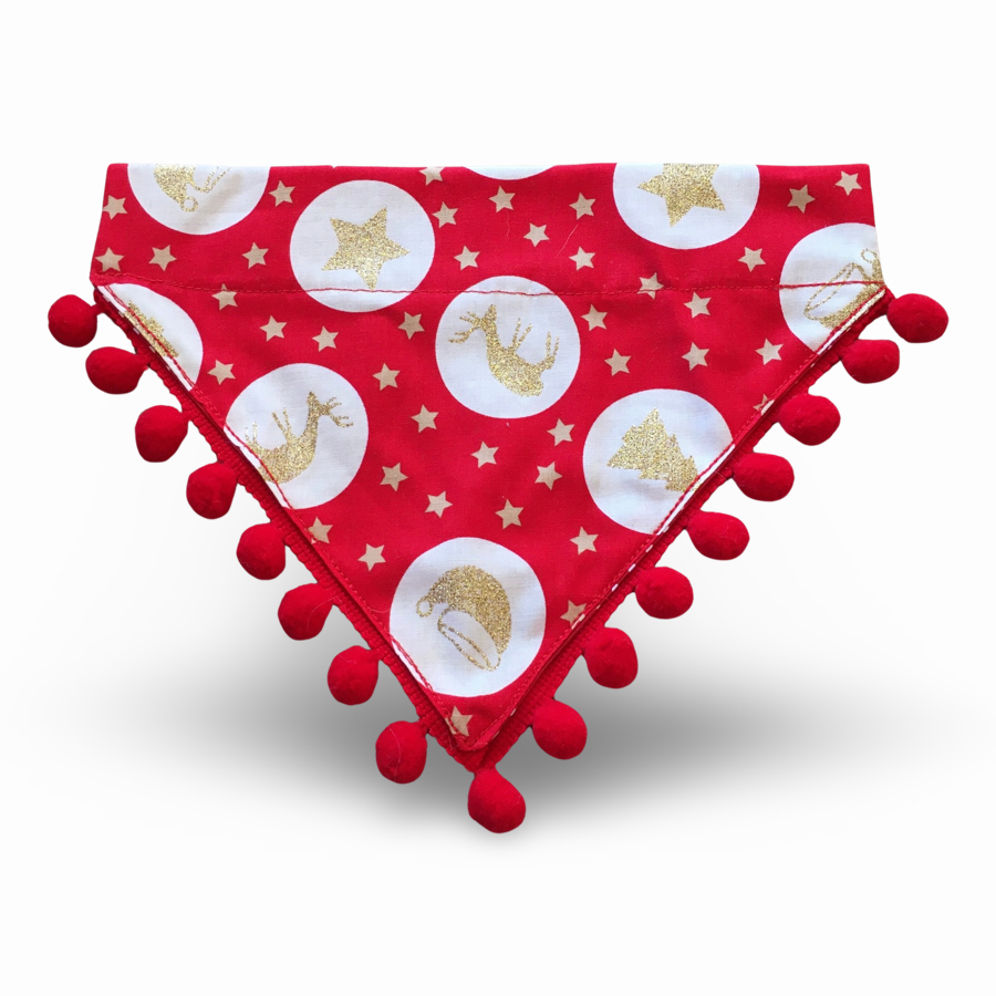 Santa’s Grotto Christmas Bandana - Slim Opening