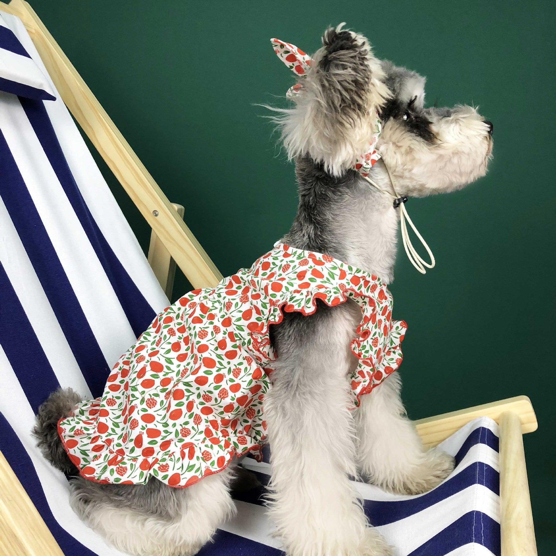 Summer Breeze Dog Dress: Stylish And Lightweight Pet Clothes For Small Dogs-2