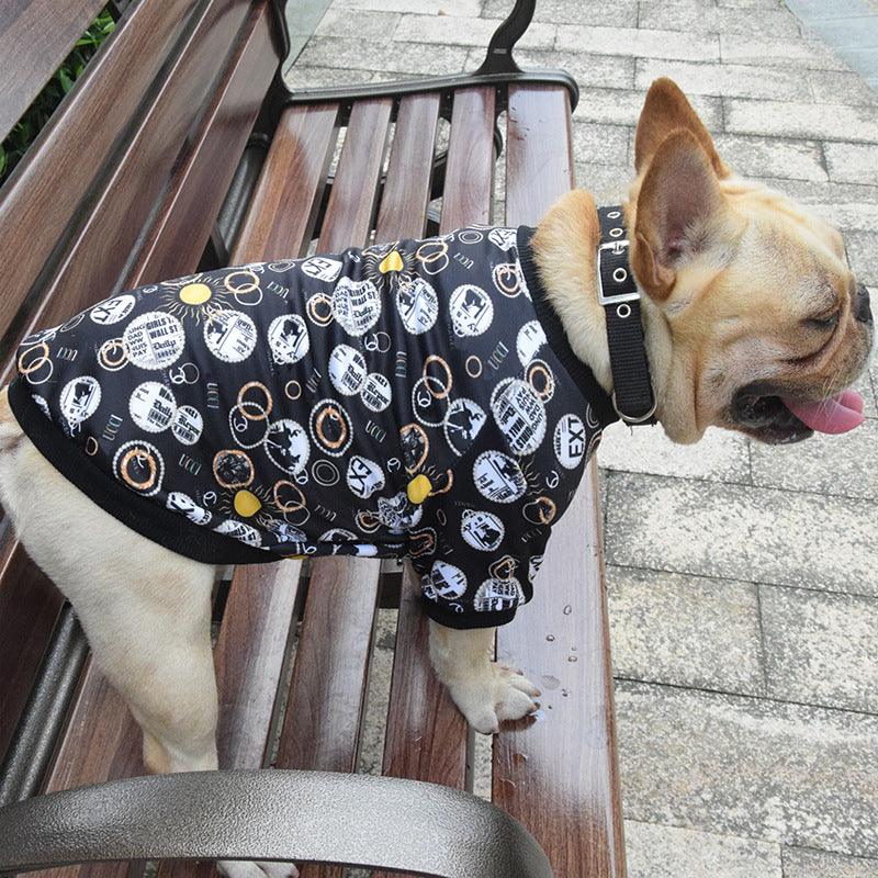 Fashionable Printed Pet Clothes For Spring And Autumn - Stylish Dog Apparel-1