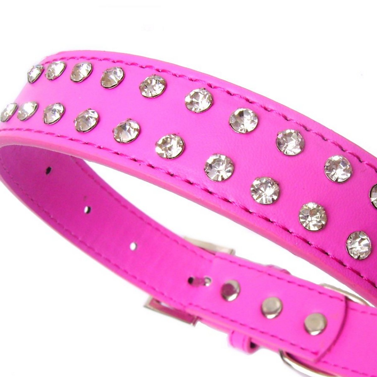 2-Row Collar Lead Set - Hot Pink