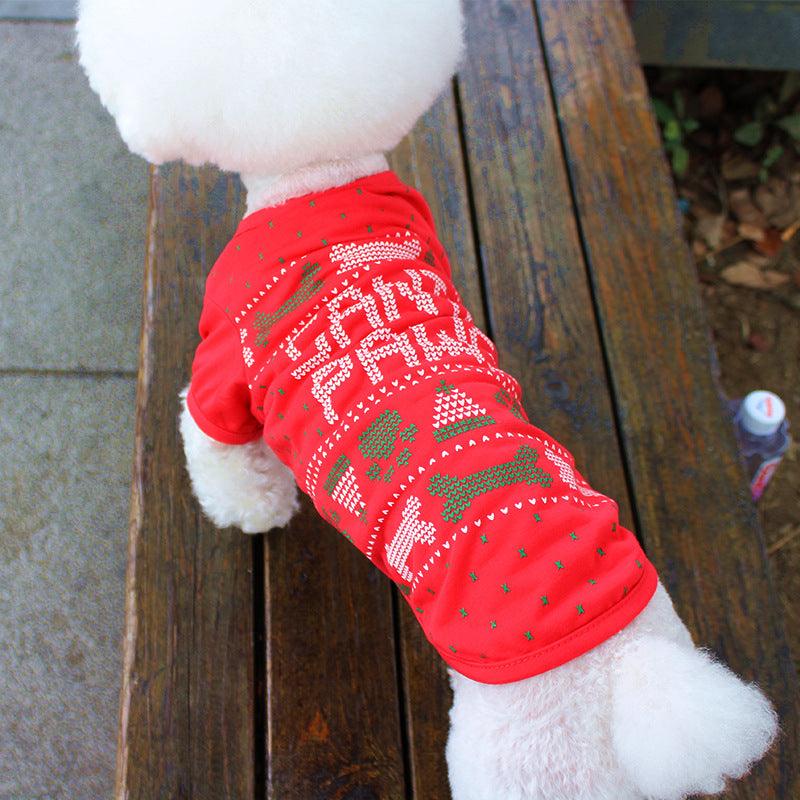 Festive Furry Friends: Christmas-Themed Pet Teddy Clothes-0