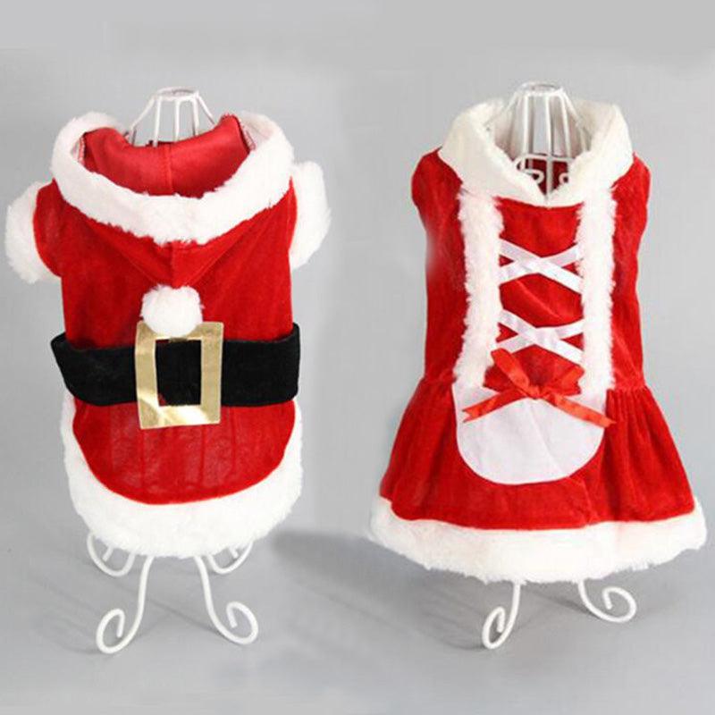 Festive Plaid Dog Dress - Cozy Christmas Pet Outfit For Small Dogs-0