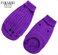 DOG AND CAT CABLE KNIT SWEATER - PURPLE-0
