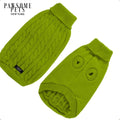 DOG AND CAT CABLE KNIT SWEATER - AVOCADO-0