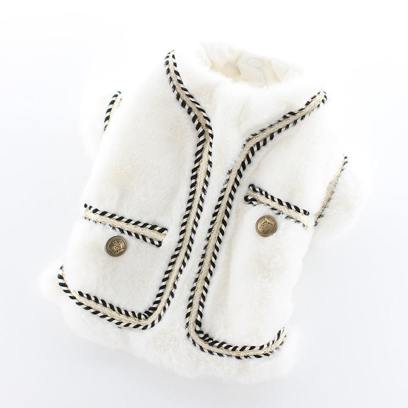 Princess Pet Dog Clothes In Cotton Fabric - Purple Powder/White-2