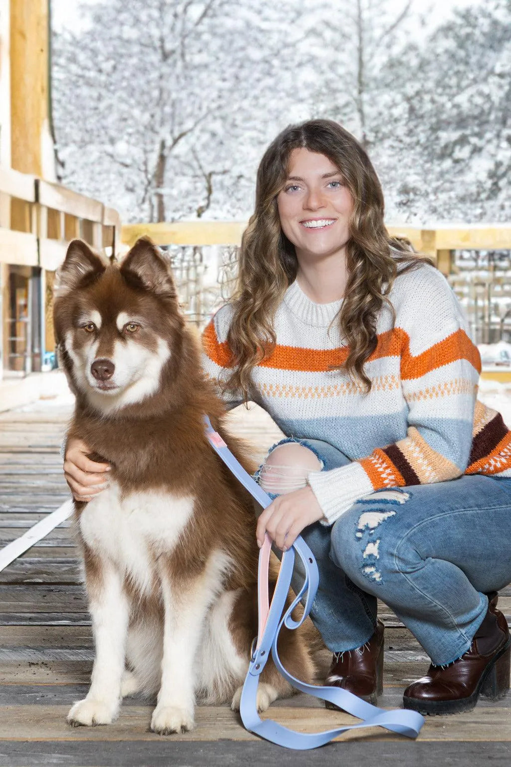 Blue Sky Orchid Waterproof Dog Collar-3