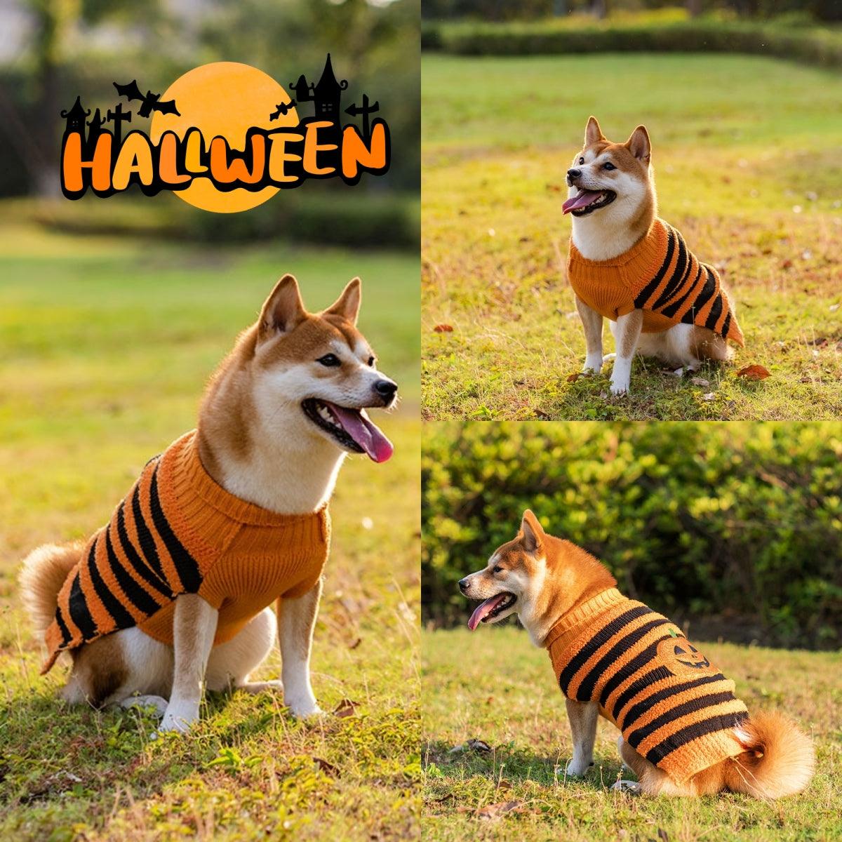 Halloween Dog Sweaters Pet Costume Warm Leisure Sweater Cosplay Clothes For Dogs-0