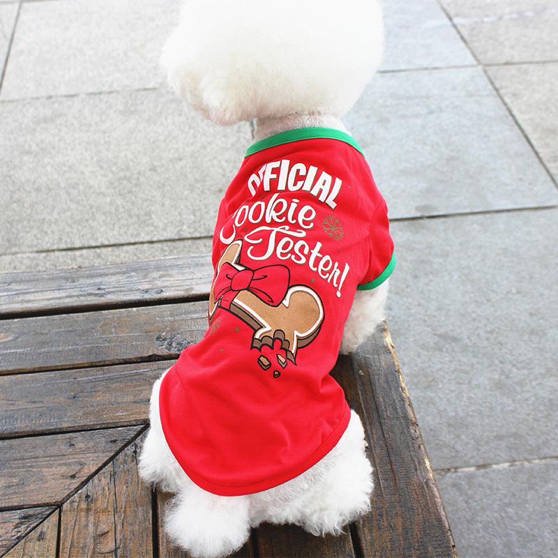 Festive Furry Friends: Christmas-Themed Pet Teddy Clothes-4