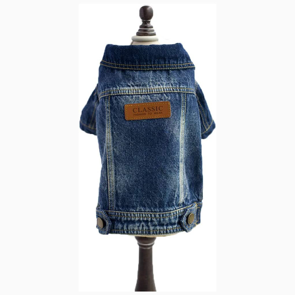 Acid Denim Dog Jacket by Doggy Doo Little-3