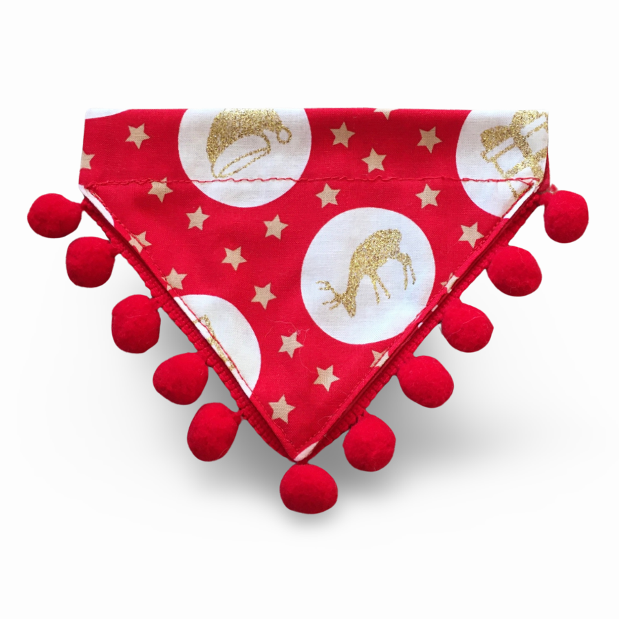 Santa’s Grotto Christmas Bandana - Slim Opening