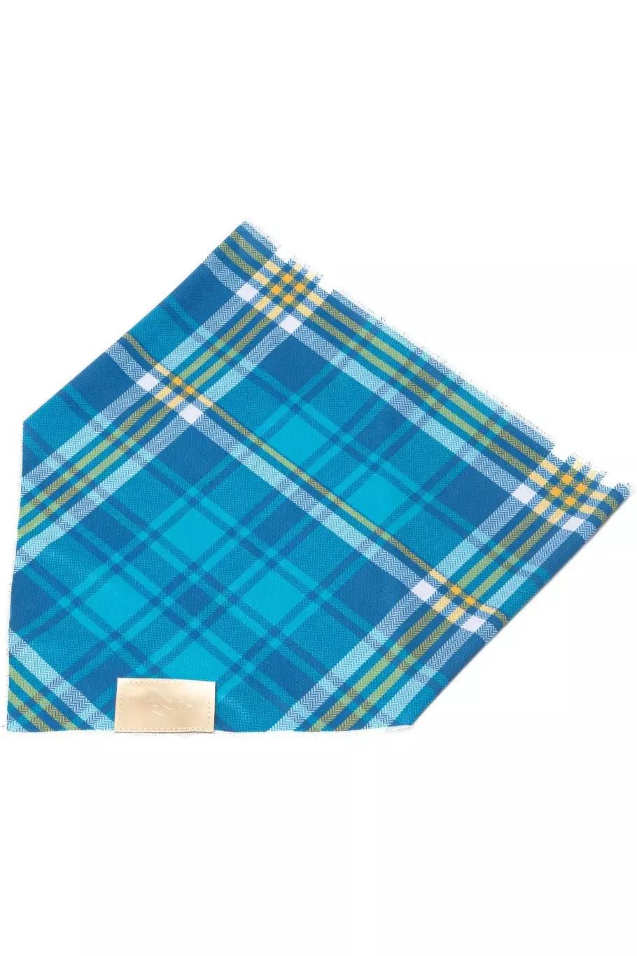 Blue Spruce Plaid Dog Bandana-0
