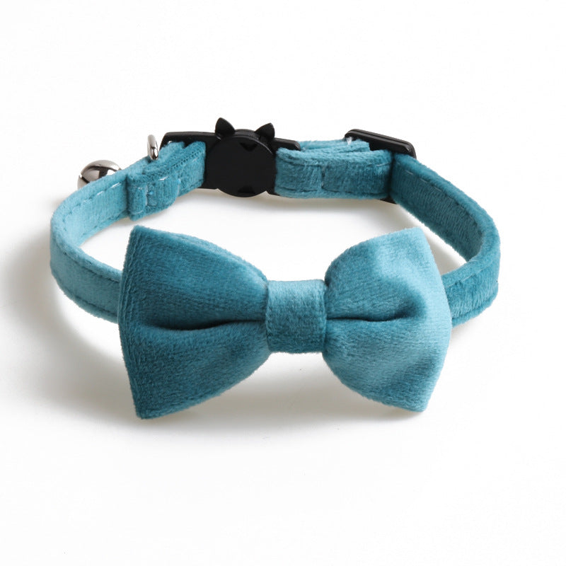 Bowknot Velvet Pet Collars for Dogs-0