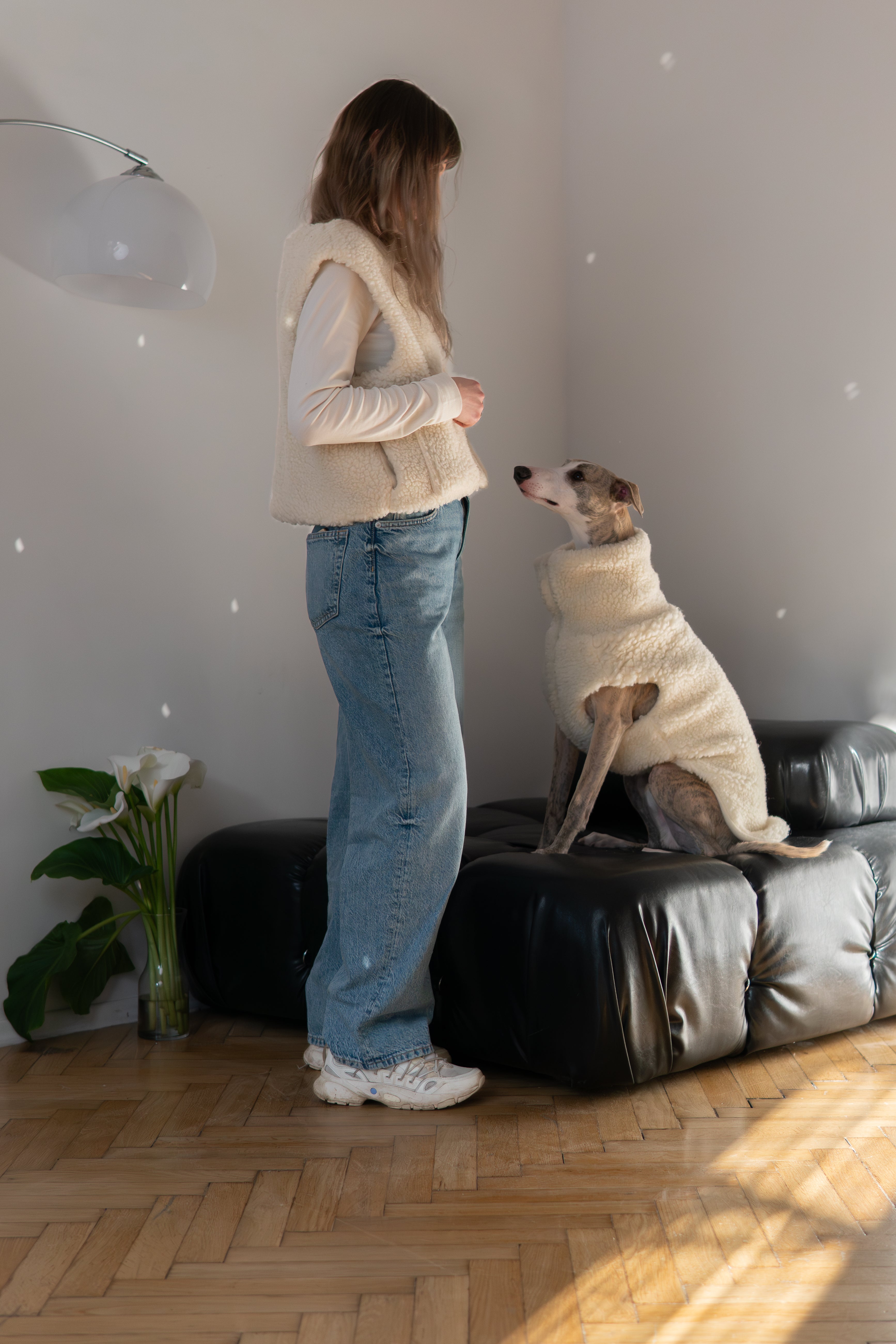 Woolen Dog Vest - Beige-4