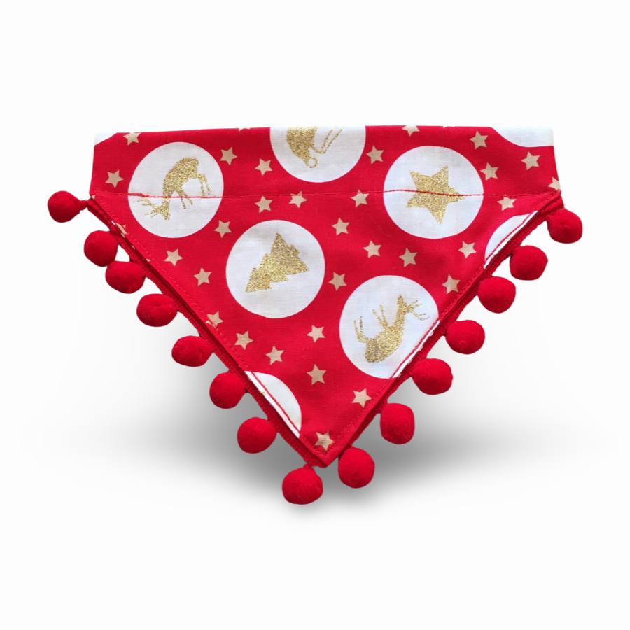 Santa’s Grotto Christmas Bandana - Slim Opening
