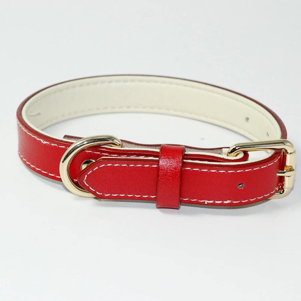 Soft Leather Padded Collar