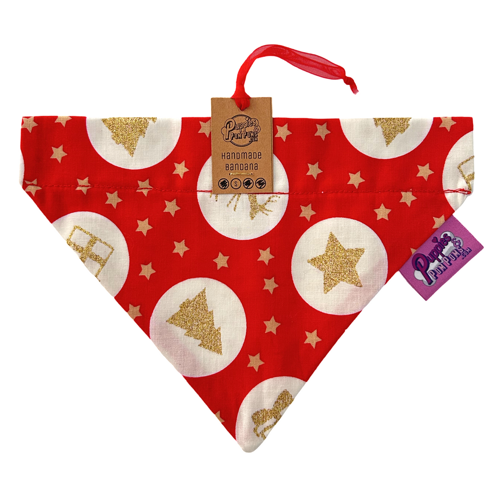 Santa’s Grotto Christmas Bandana - Slim Opening