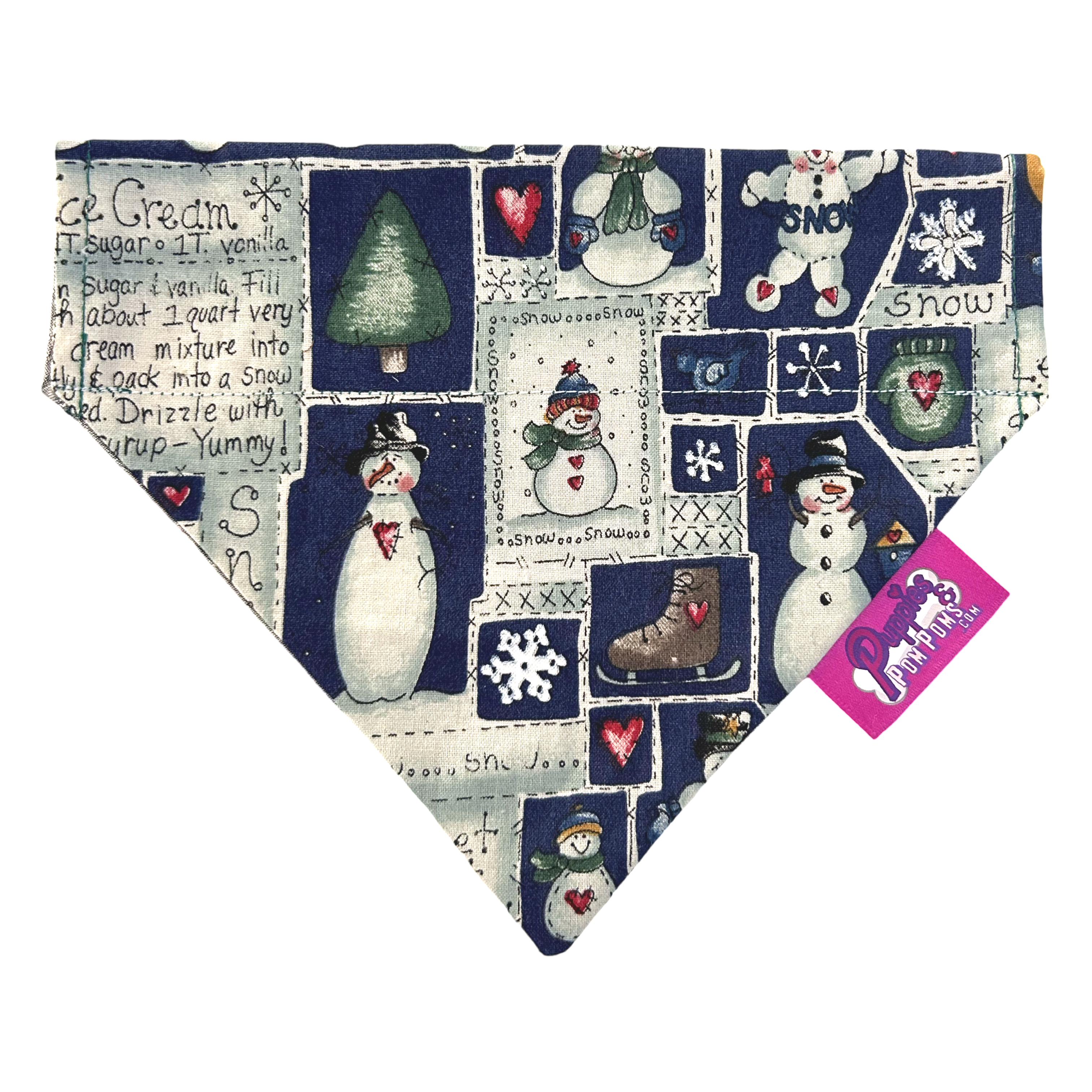Christmas Dog Bandana - Vintage Snowmen-0