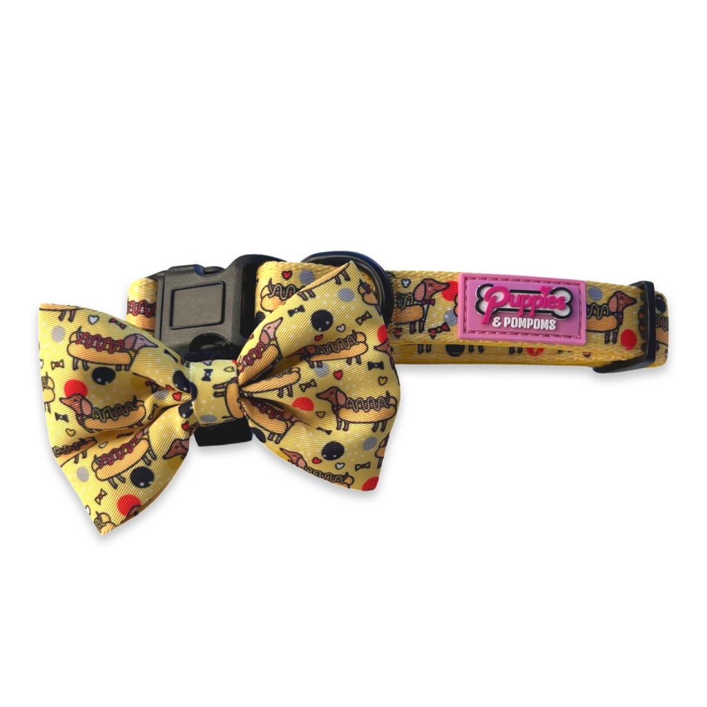 Dog Bow Tie - Hot Dog Dachshunds-3