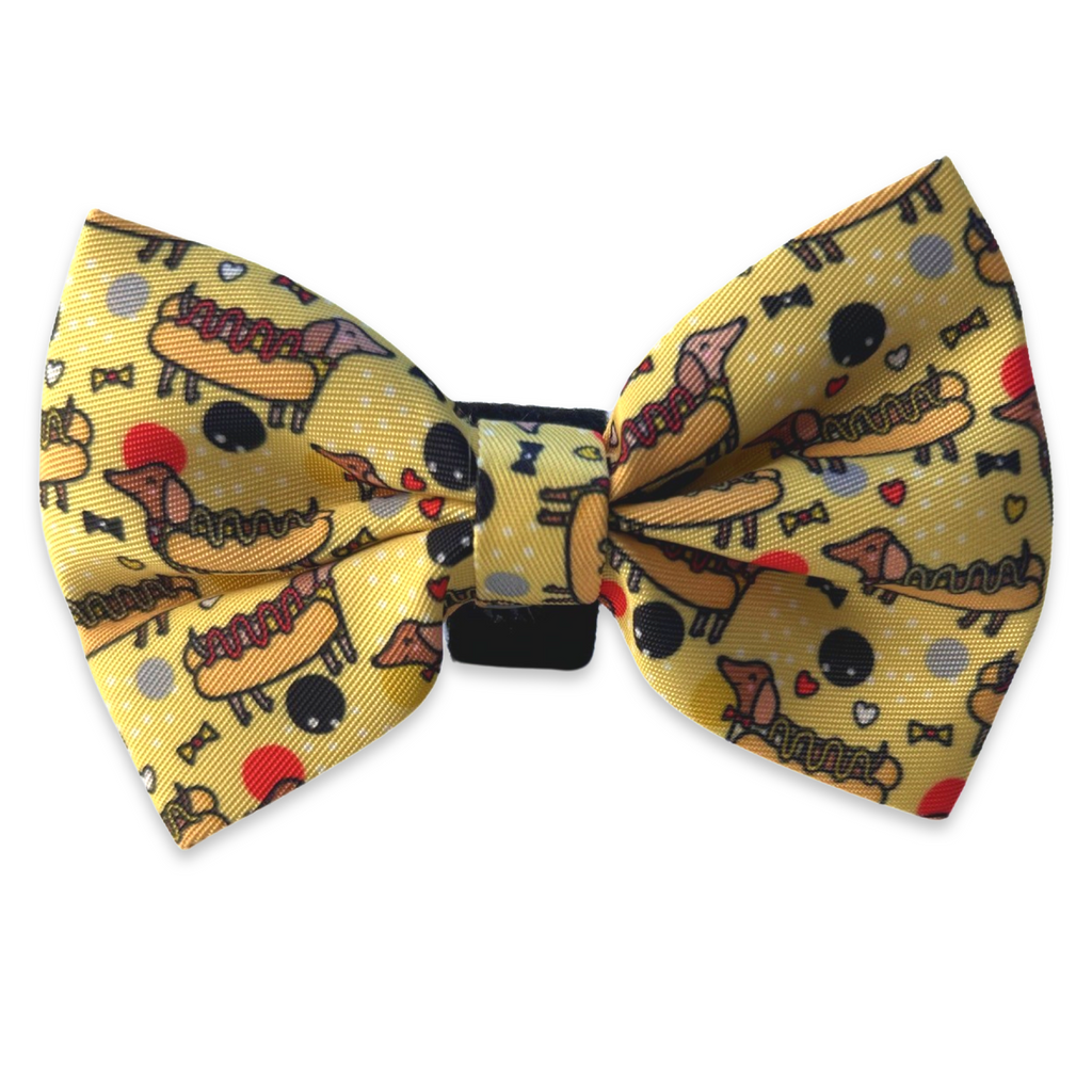 Dog Bow Tie - Hot Dog Dachshunds-1