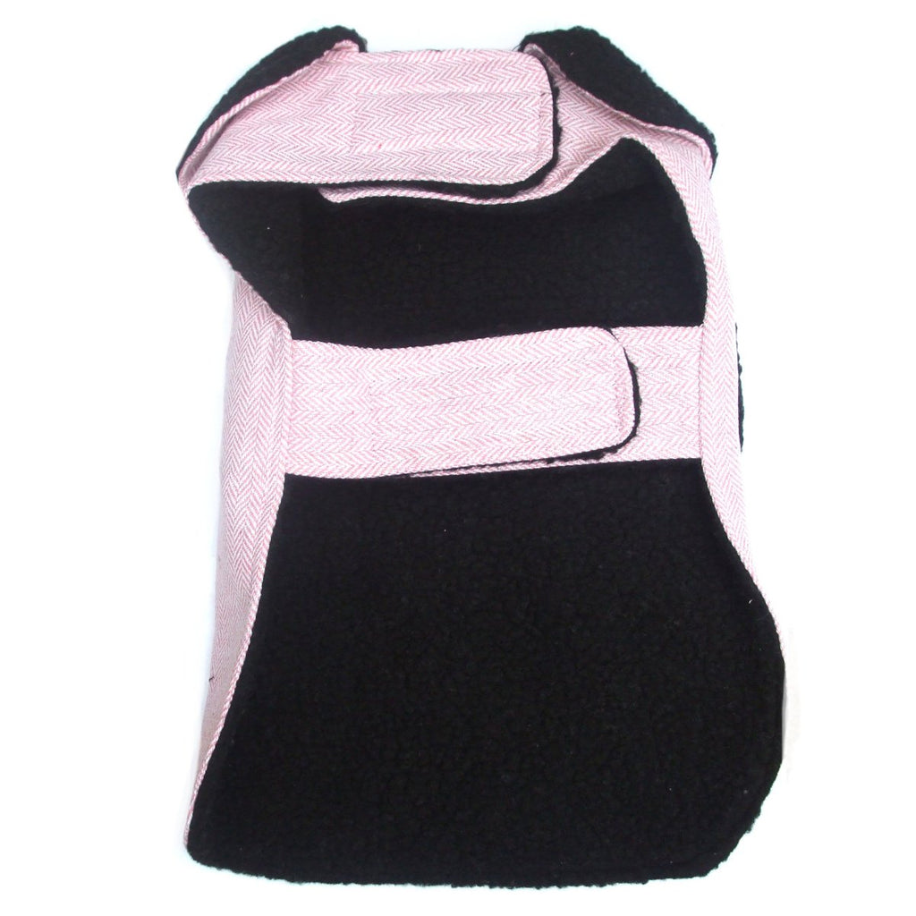 PA Pink Herringbone Dog Coat-1