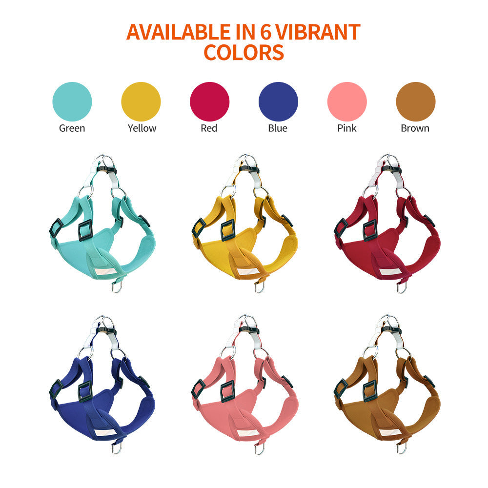 Reflective Suede Dog Vest