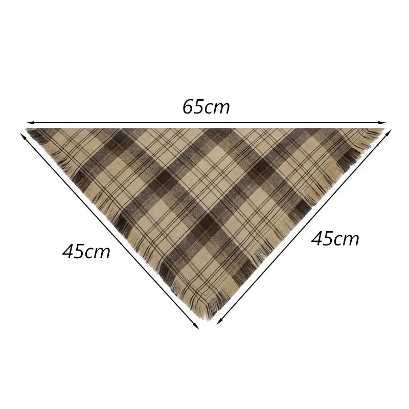 Classic Chequered and Tartan Tasselled Bandanas