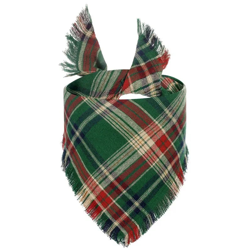 Classic Chequered and Tartan Tasselled Bandanas