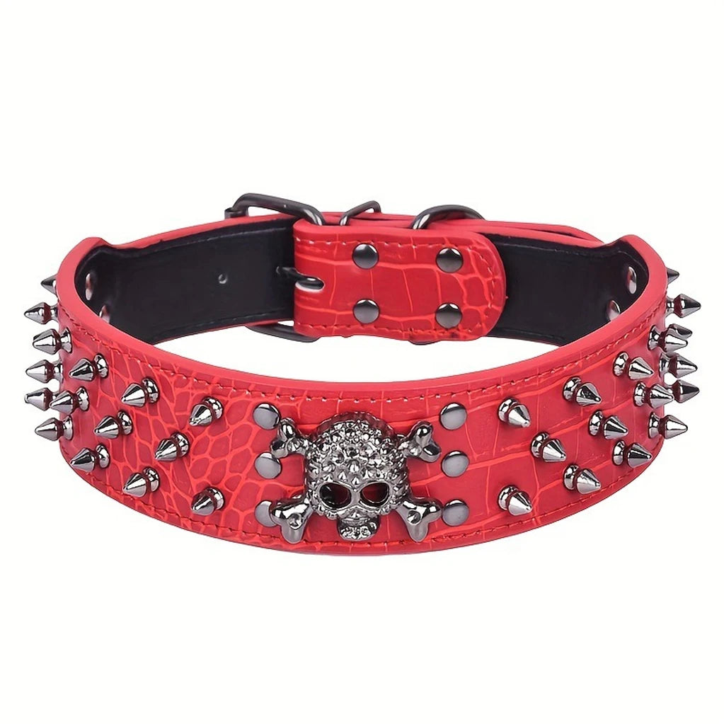 PU Leather Spiked Collar