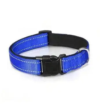 Reflective Padded Nylon Dog Collar