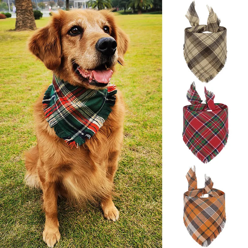 Classic Chequered and Tartan Tasselled Bandanas
