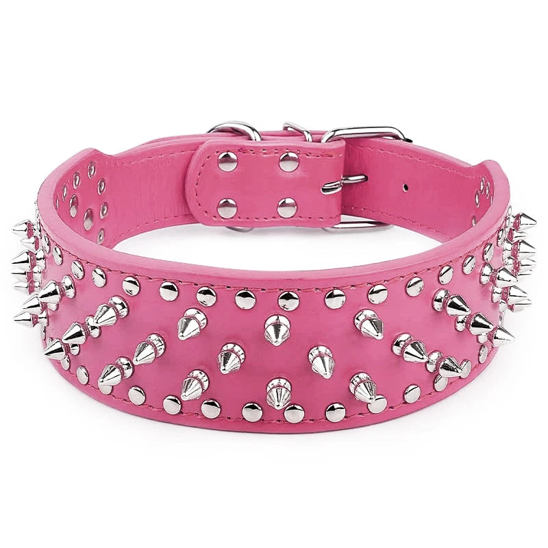 Skull and Crossbones Studded Collar