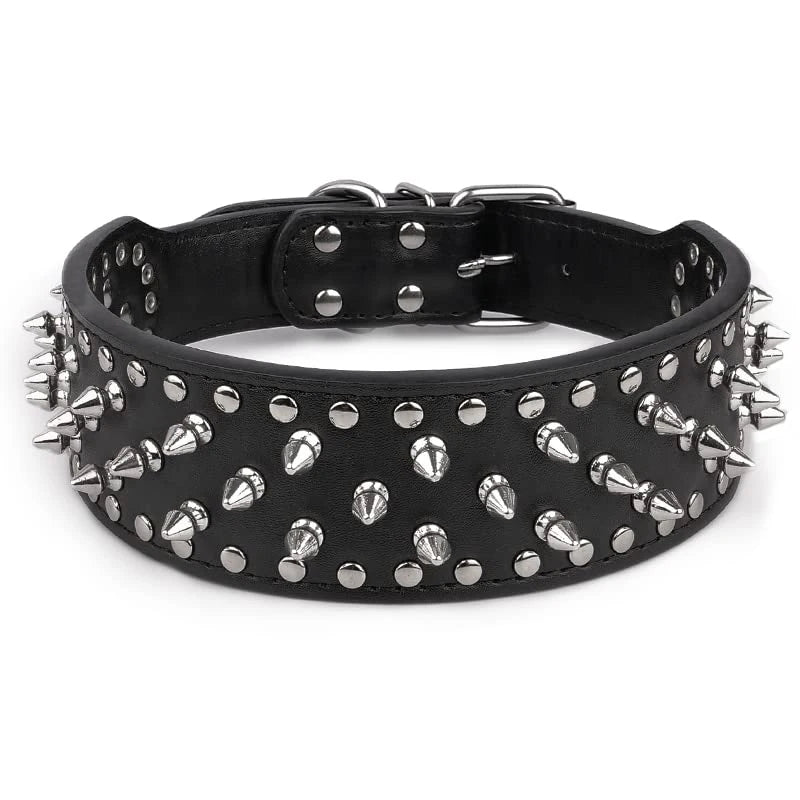 Skull and Crossbones Studded Collar