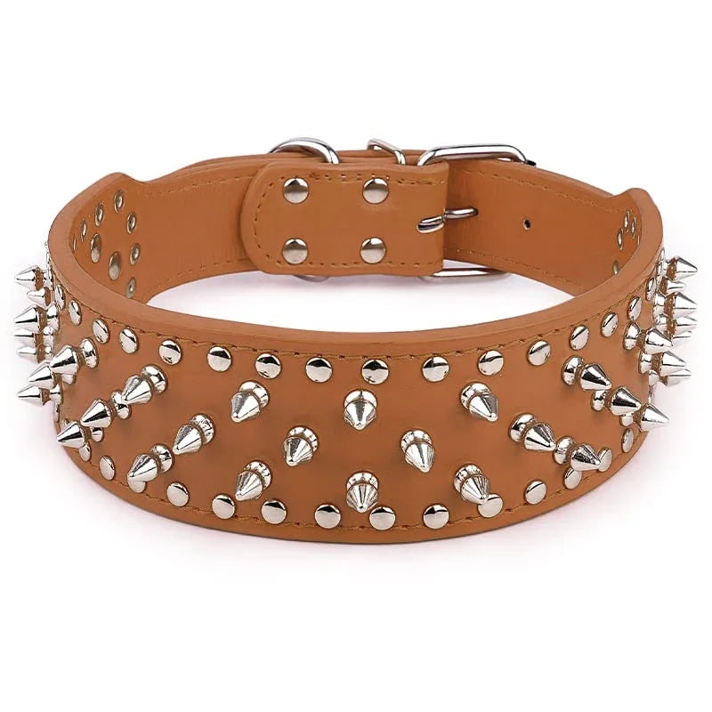 PU Leather Spiked Collar