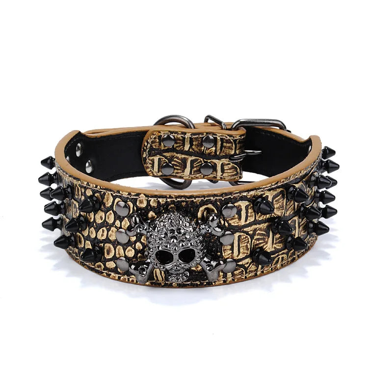 PU Leather Spiked Collar