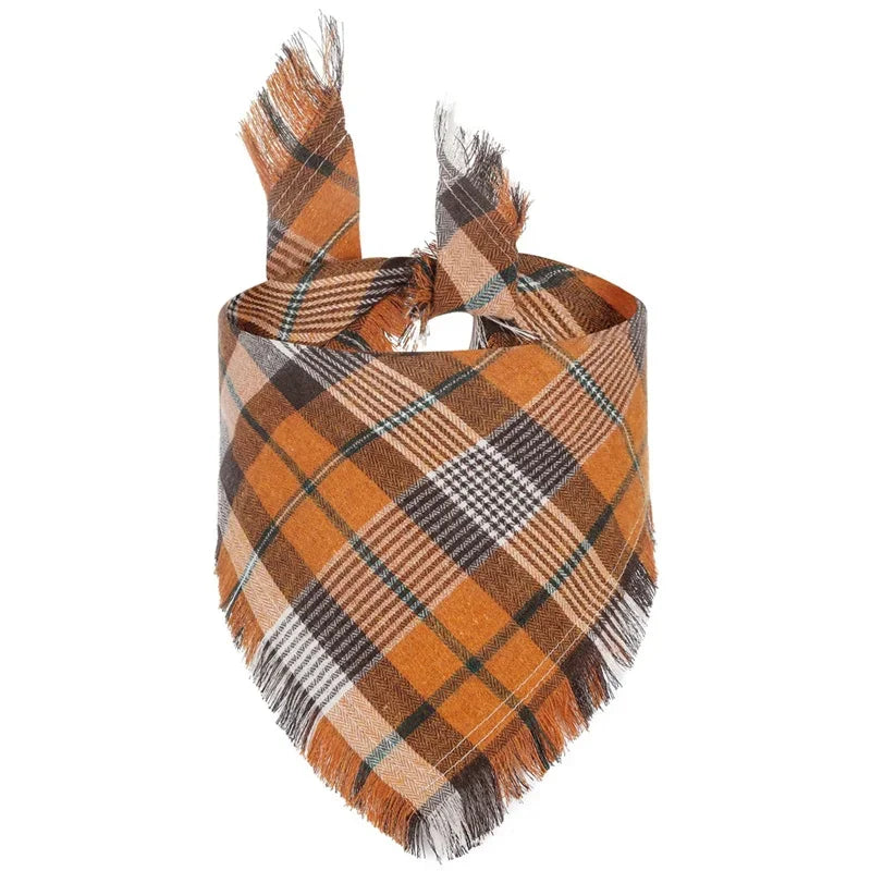 Classic Chequered and Tartan Tasselled Bandanas