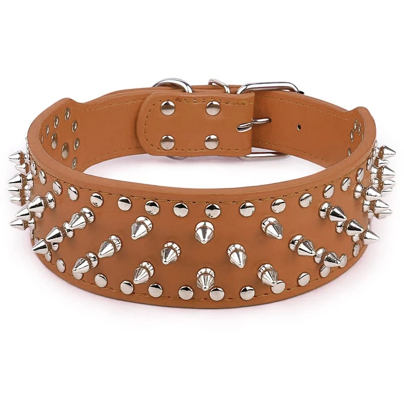 Skull and Crossbones Studded Collar