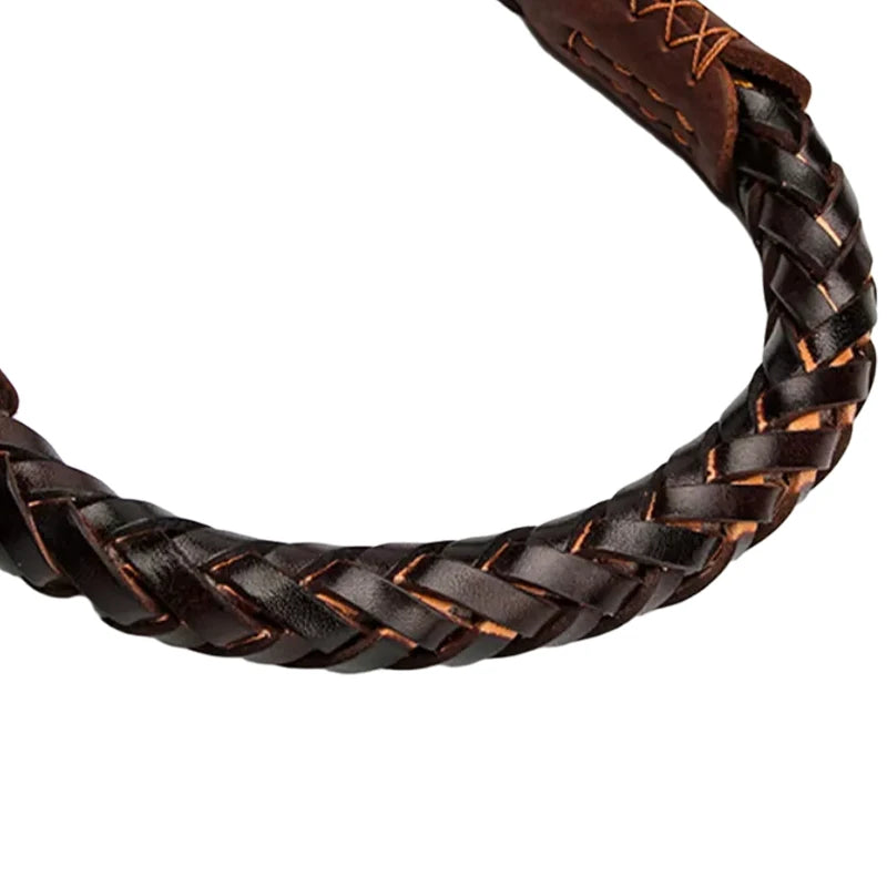 EIght-strand Braided Leather Collar