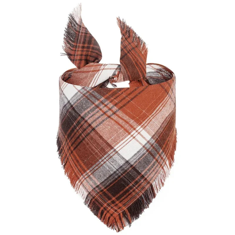 Classic Chequered and Tartan Tasselled Bandanas