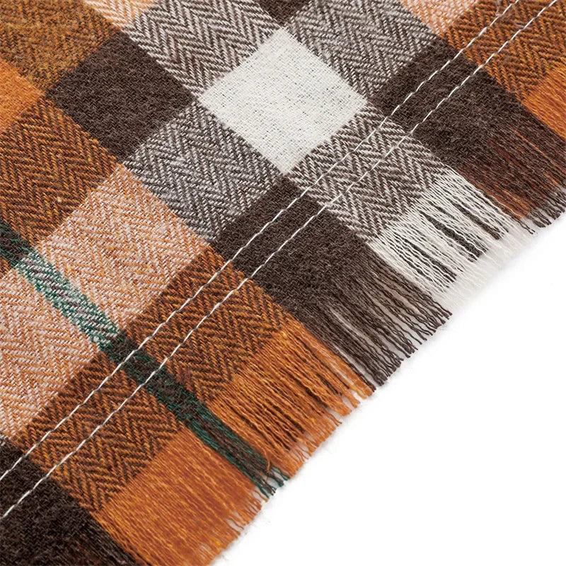 Classic Chequered and Tartan Tasselled Bandanas