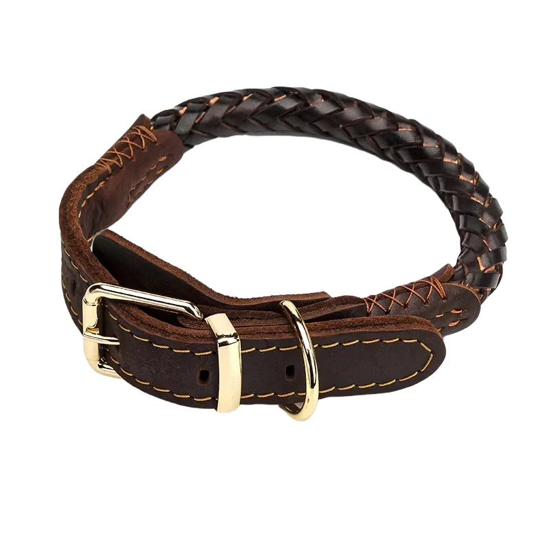 EIght-strand Braided Leather Collar
