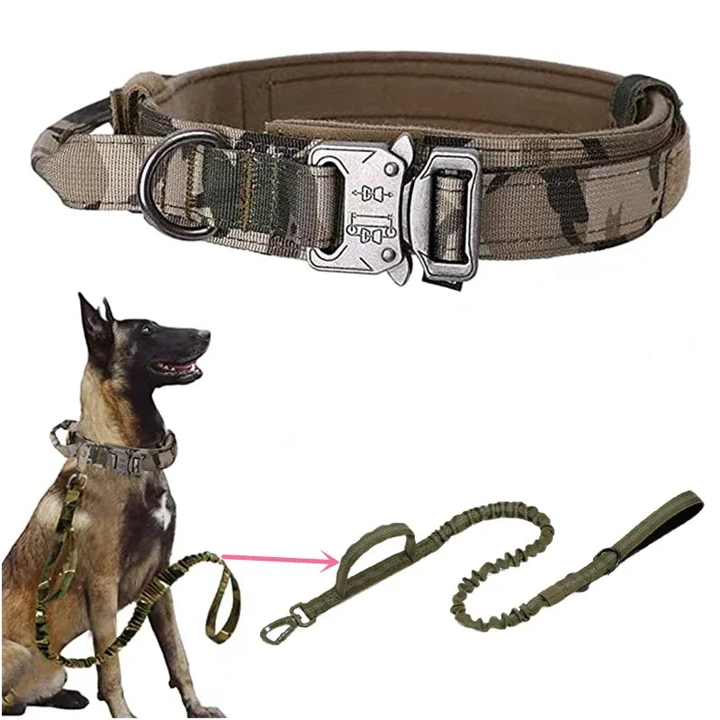 Durable Tactical Collar and Leash Set