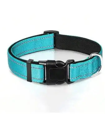 Reflective Padded Nylon Dog Collar