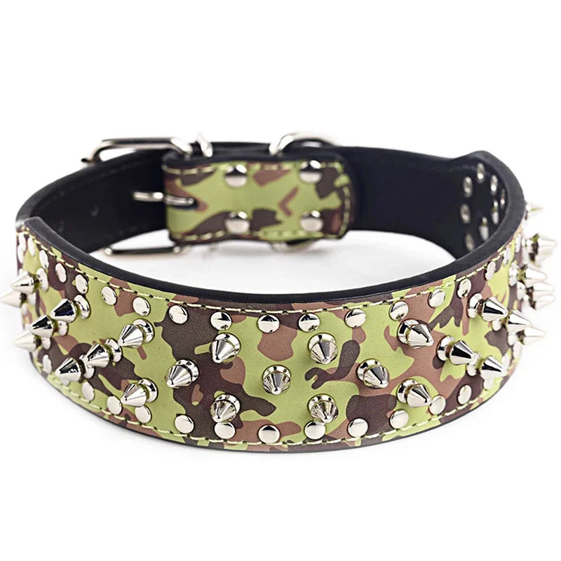 PU Leather Spiked Collar