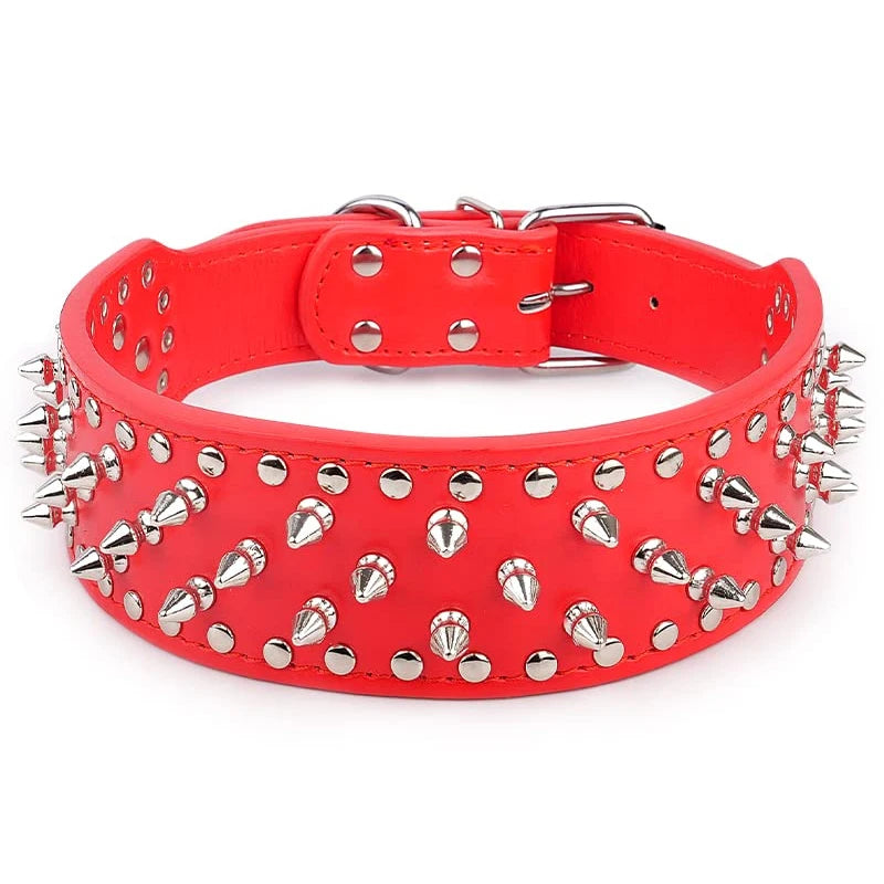 Skull and Crossbones Studded Collar