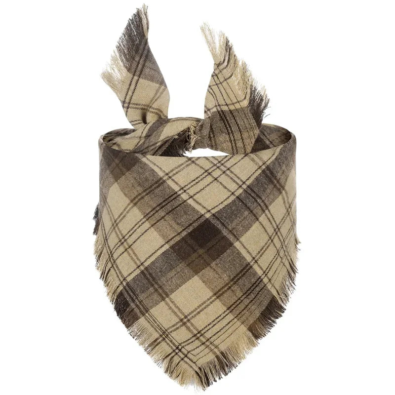 Classic Chequered and Tartan Tasselled Bandanas