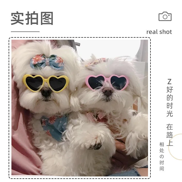 Heart Shaped Dog Sunglasses