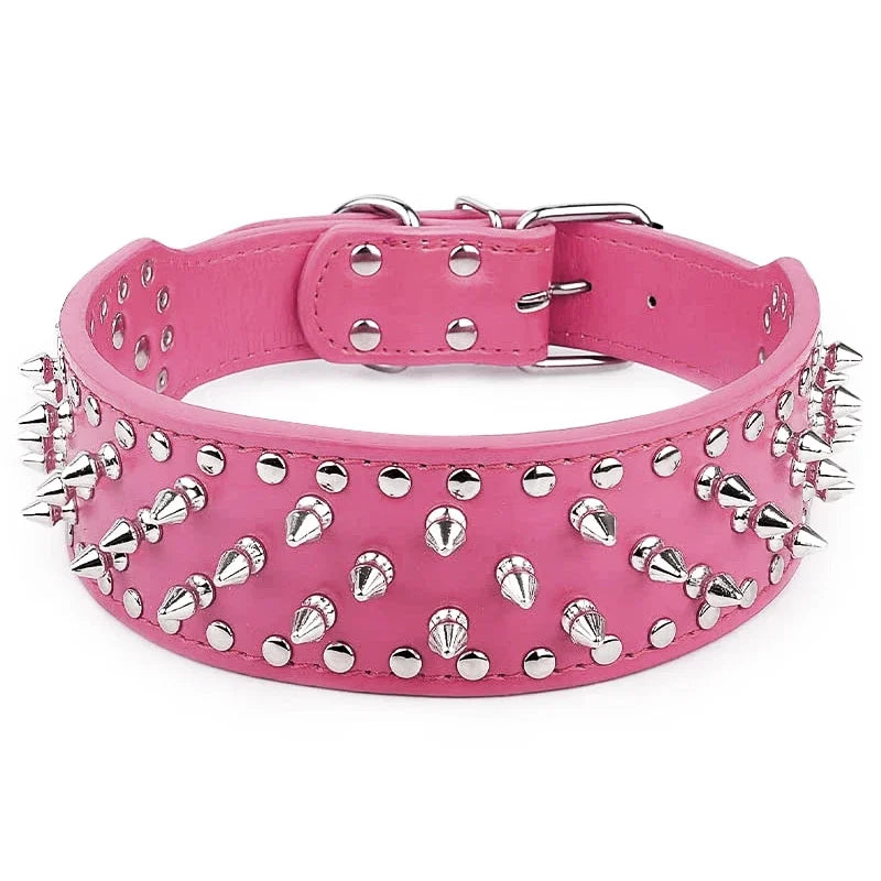 PU Leather Spiked Collar