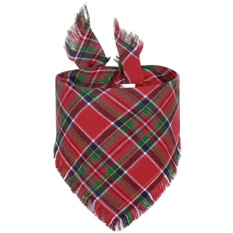Classic Chequered and Tartan Tasselled Bandanas