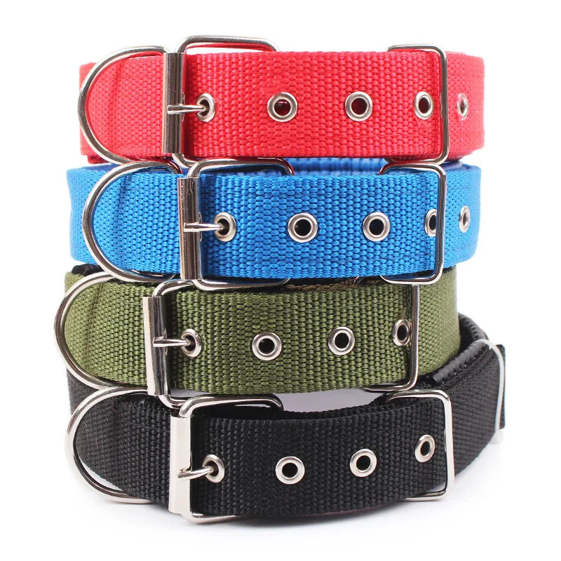 Solid Nylon Dog Collars for All Breeds-0